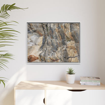 Stone's Silent Symphony - Unique Stretched Canvas Wall Art