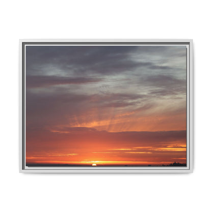 Fiery Horizon - Unique Stretched Canvas Wall Art