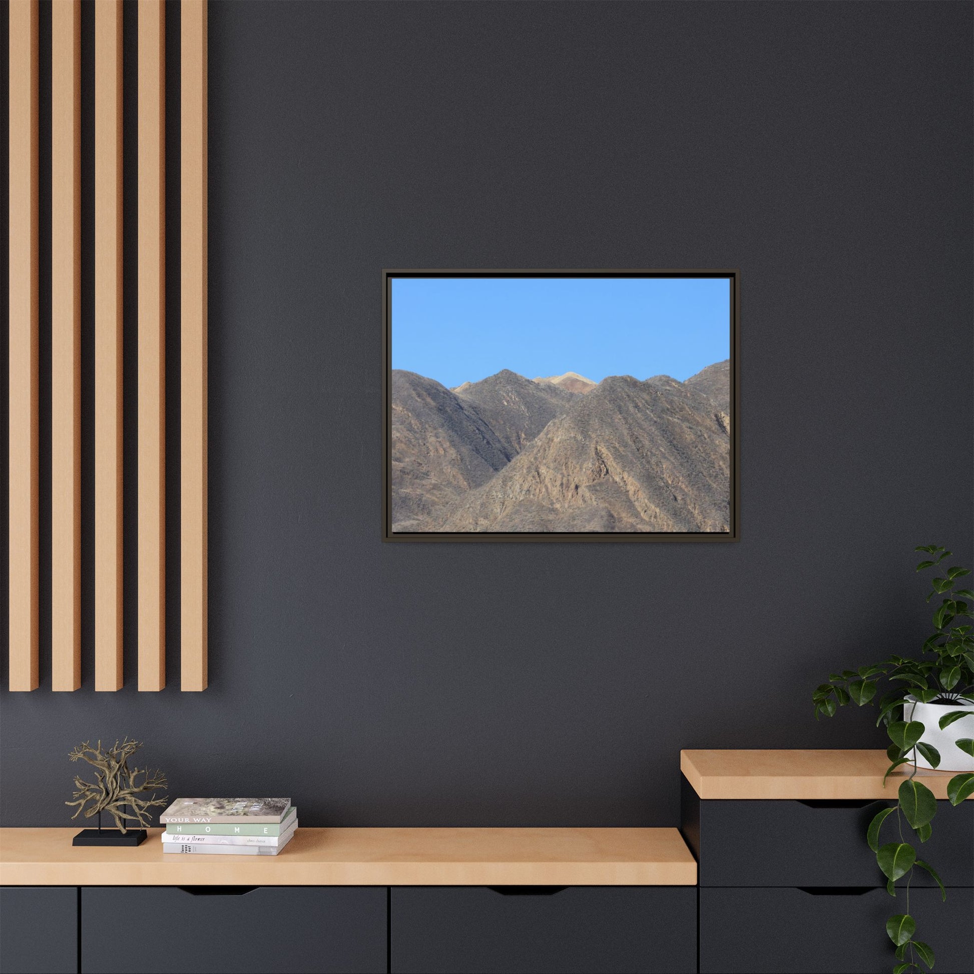 Echoes of Barren Peaks - Unique Stretched Canvas Wall Art - Art By Earth