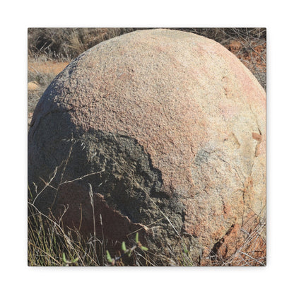 Spherical Stone at Rest - Unique Stretched Canvas Wall Art - Art By Earth