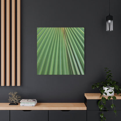 Fan of Green - Unique Frameless Canvas Wall Art