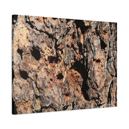 Tree Bark Mosaic - Unique Frameless Canvas Wall Art