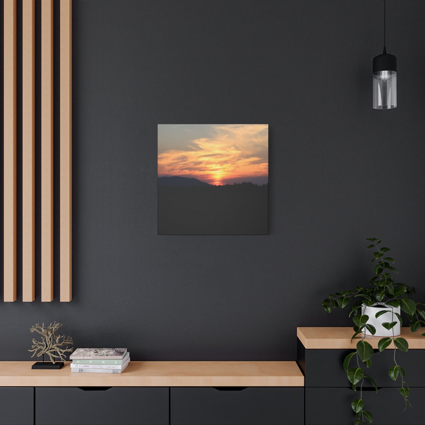Mountain Twilight - Unique Frameless Canvas Wall Art