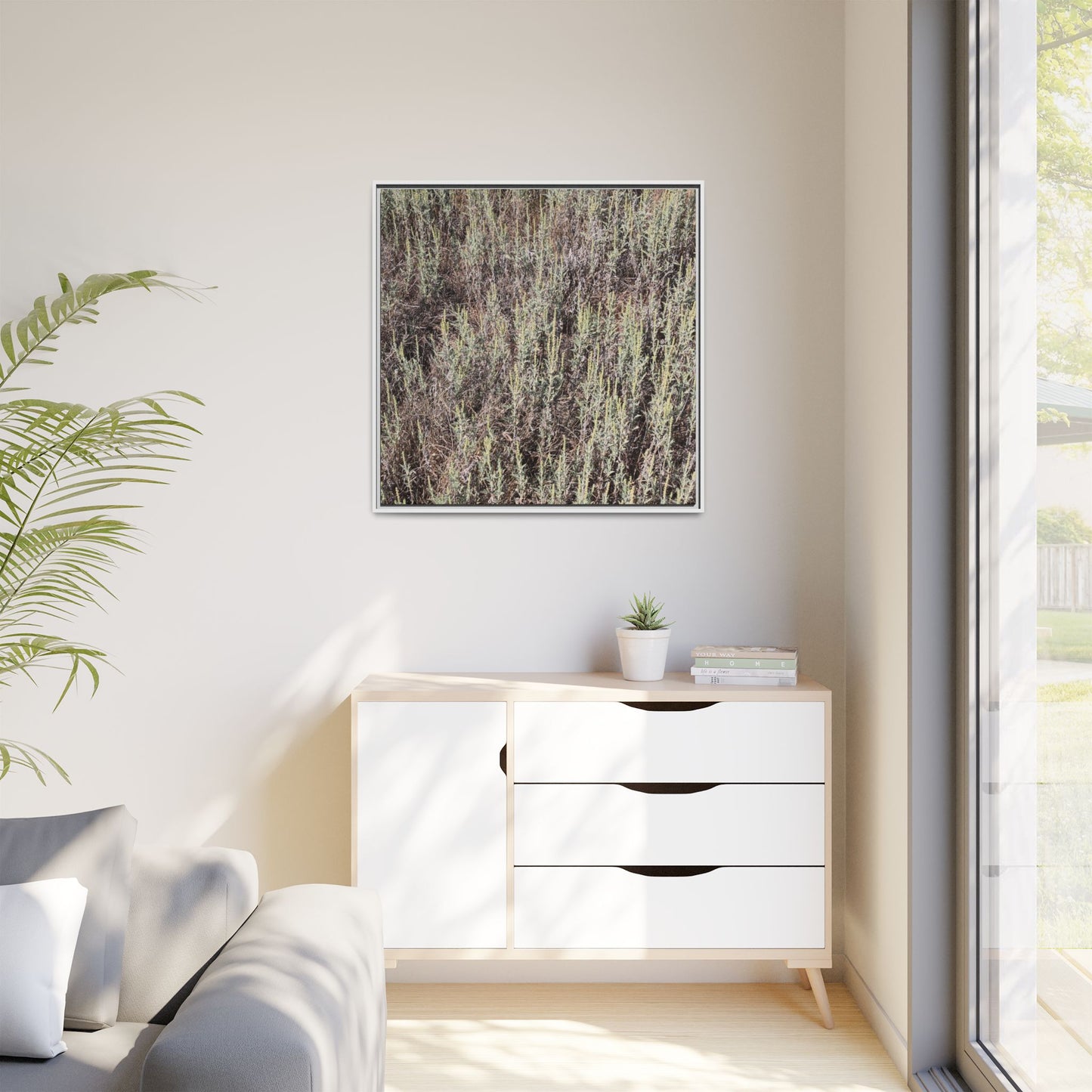 Sage Fields Forever - Unique Stretched Canvas Wall Art - Art By Earth