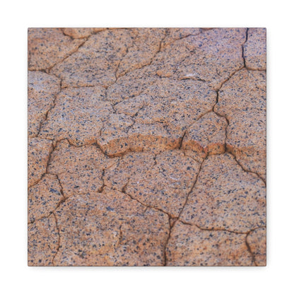 Cracked Earth's Whispers - Unique Frameless Canvas Wall Art