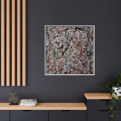 Bark Texture Symphony - Unique Stretched Canvas Wall Art