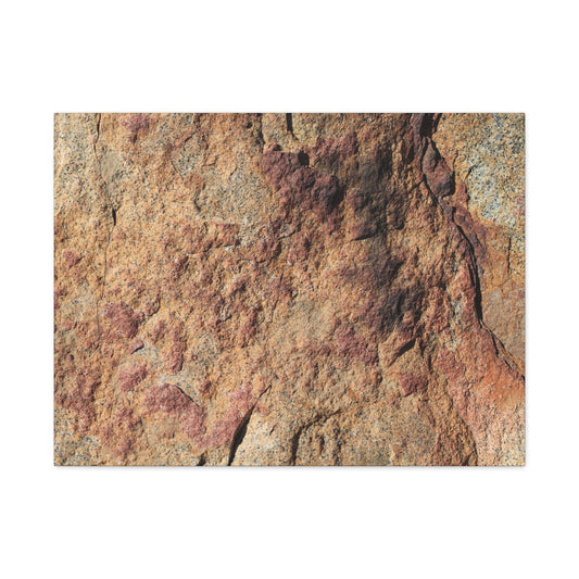 Lithic Veins of Ember - Unique Frameless Canvas Wall Art