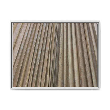 Wooden Whispers - Unique Stretched Canvas Wall Art