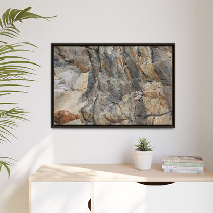 Stone's Silent Symphony - Unique Stretched Canvas Wall Art