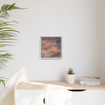 Sunset's Ethereal Canvas - Unique Stretched Canvas Wall Art