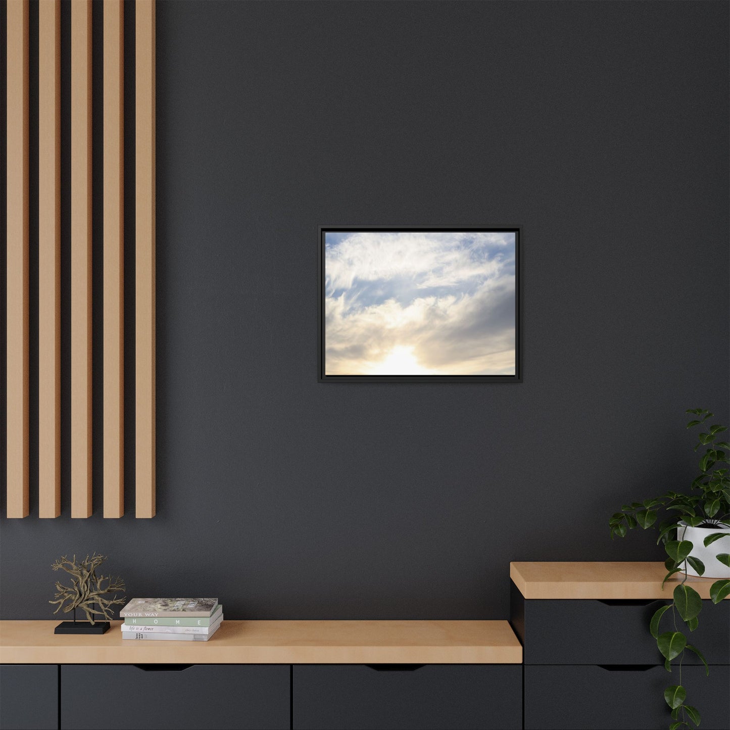 Sky's Ethereal Whisper - Unique Stretched Canvas Wall Art