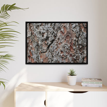 Bark Texture Symphony - Unique Stretched Canvas Wall Art