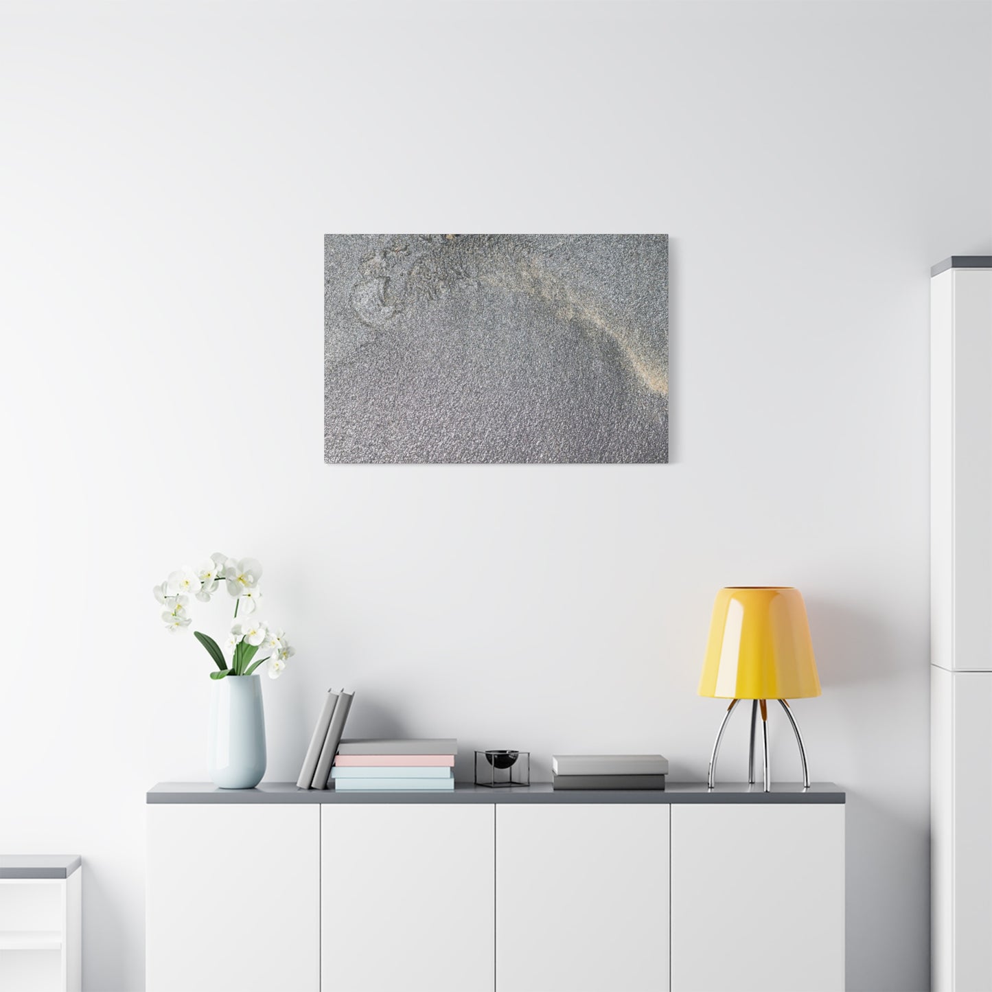 Ephemeral Whispers of Granite - Unique Frameless Canvas Wall Art
