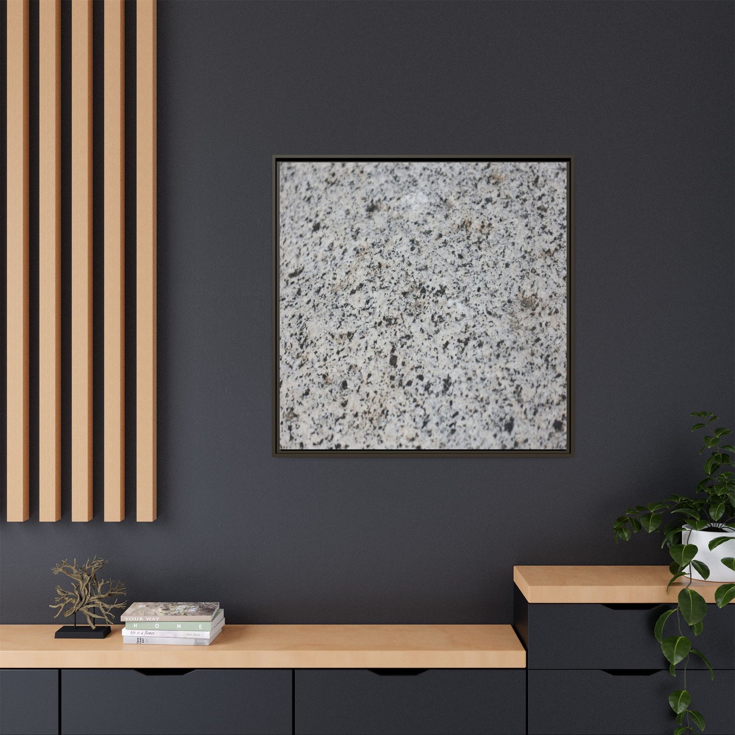 Monochrome Mosaic - Unique Stretched Canvas Wall Art