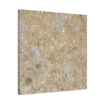 Bubbles in Sand - Unique Frameless Canvas Wall Art