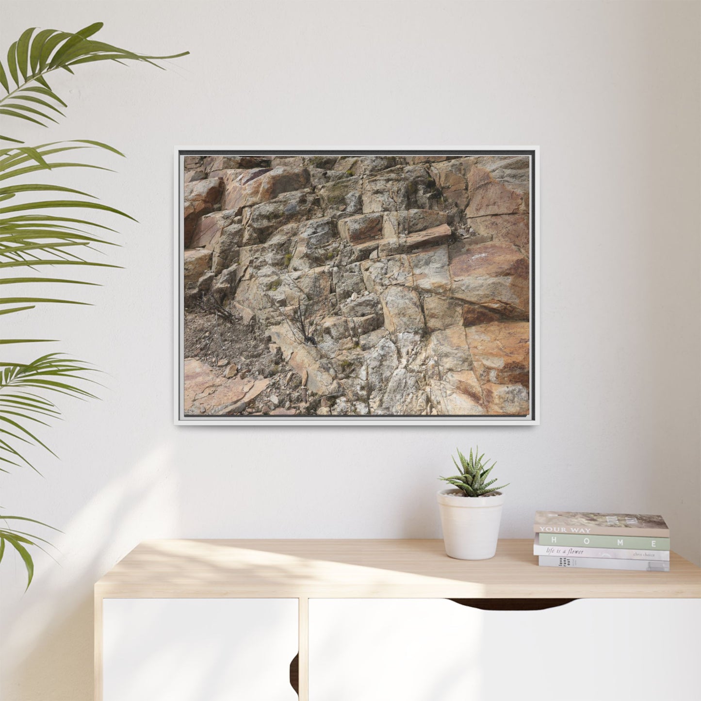 Stone's Silent Story - Unique Stretched Canvas Wall Art
