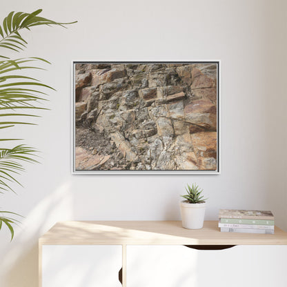 Stone's Silent Story - Unique Stretched Canvas Wall Art