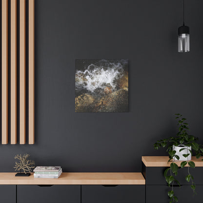 Stone and Surge - Unique Frameless Canvas Wall Art