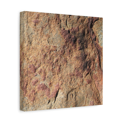 Lithic Veins of Ember - Unique Frameless Canvas Wall Art